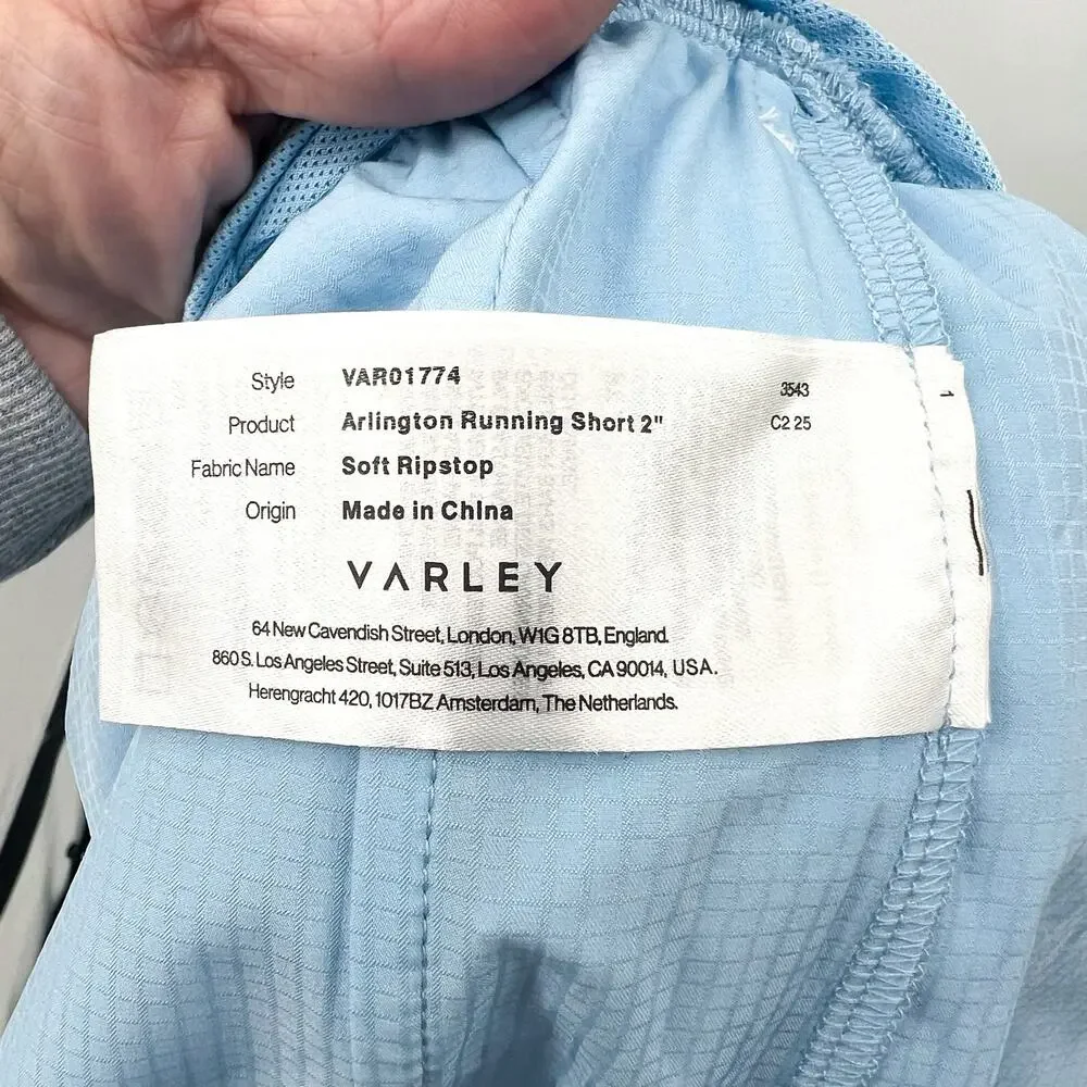 VARLEY Women's Arlington Running Shorts Large Airy Blue 2'' Inseam NWT - Picture 13 of 13